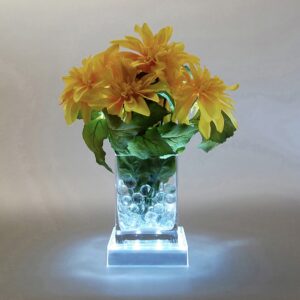 Battery Operated Cool White Led Base Light - Square