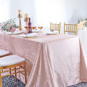 Ice crushed velvet rectangular tablecloth 85x85